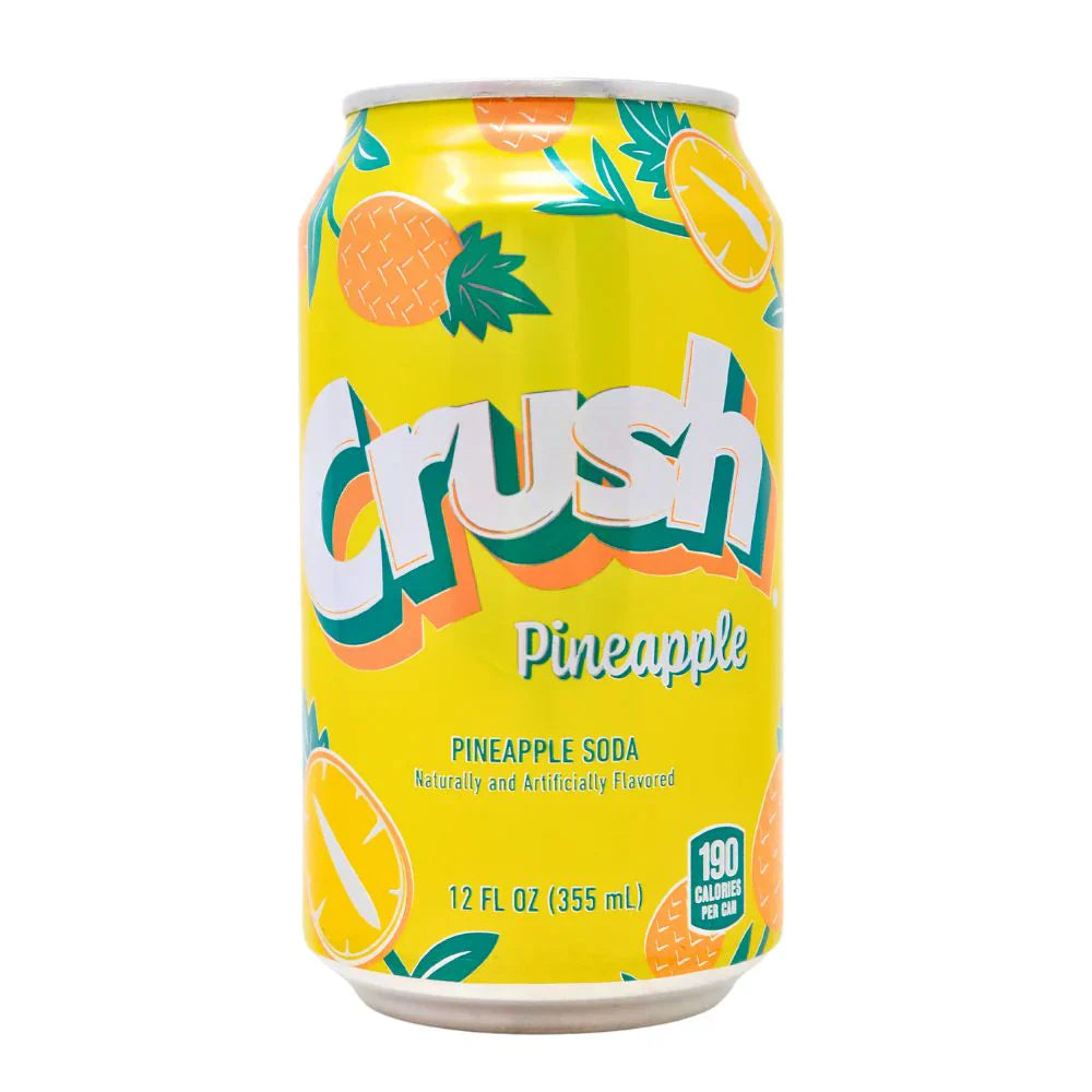Crush Pineapple Soda Canadian 355ml