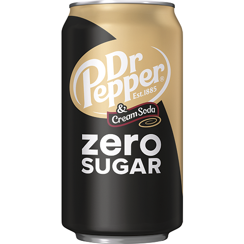 DR Pepper Can Cream Soda Zero Sugar 12Oz 355ml