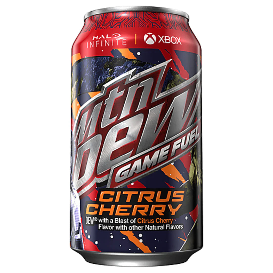 MOUNTAIN DEW CANS GAME FUEL CITRUS CHERRY 12 OZ