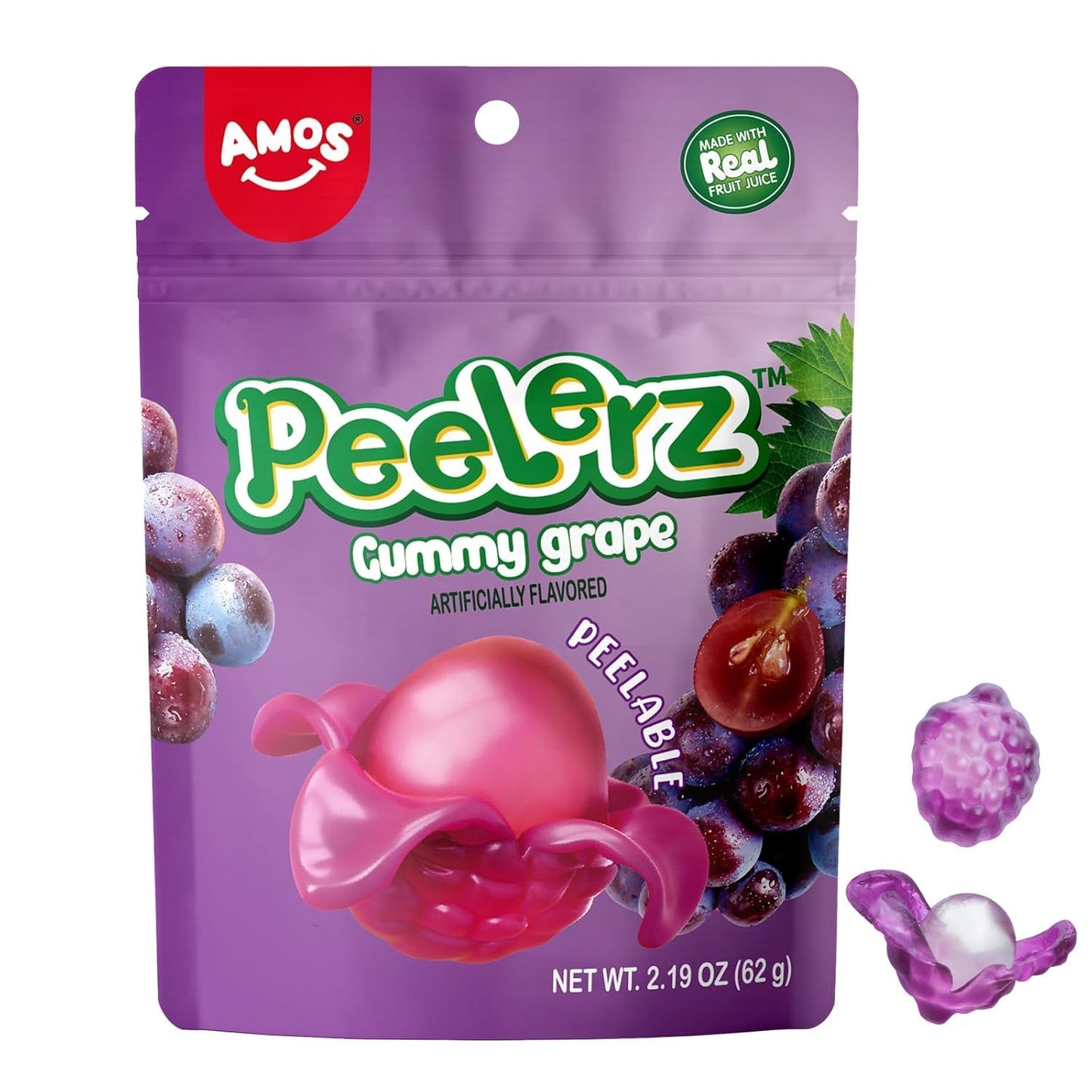 Amos Peelerz Gummy Grape 62g