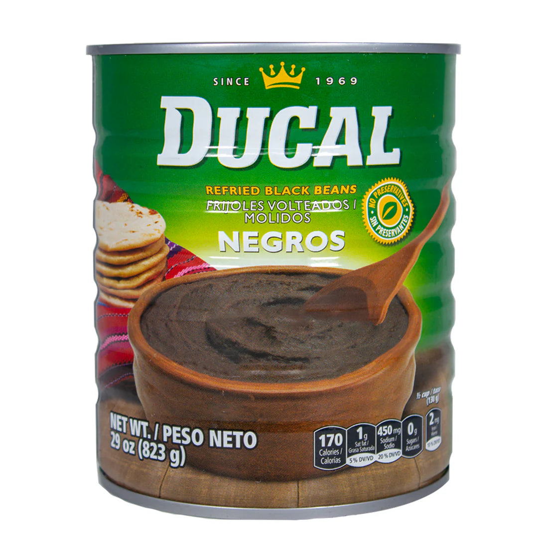 DUCAL REFRIED BLACK BEANS 29oz